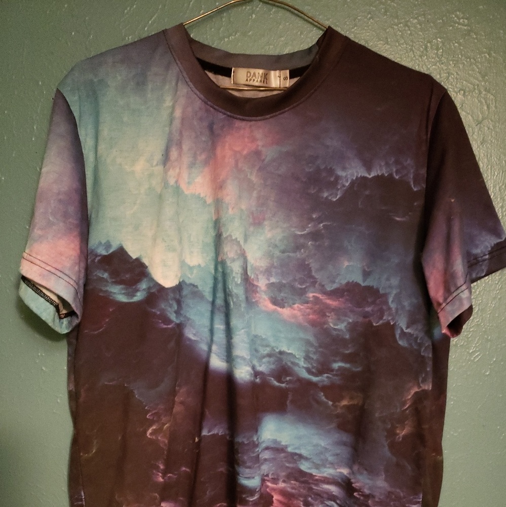 Shirt covered in clouds